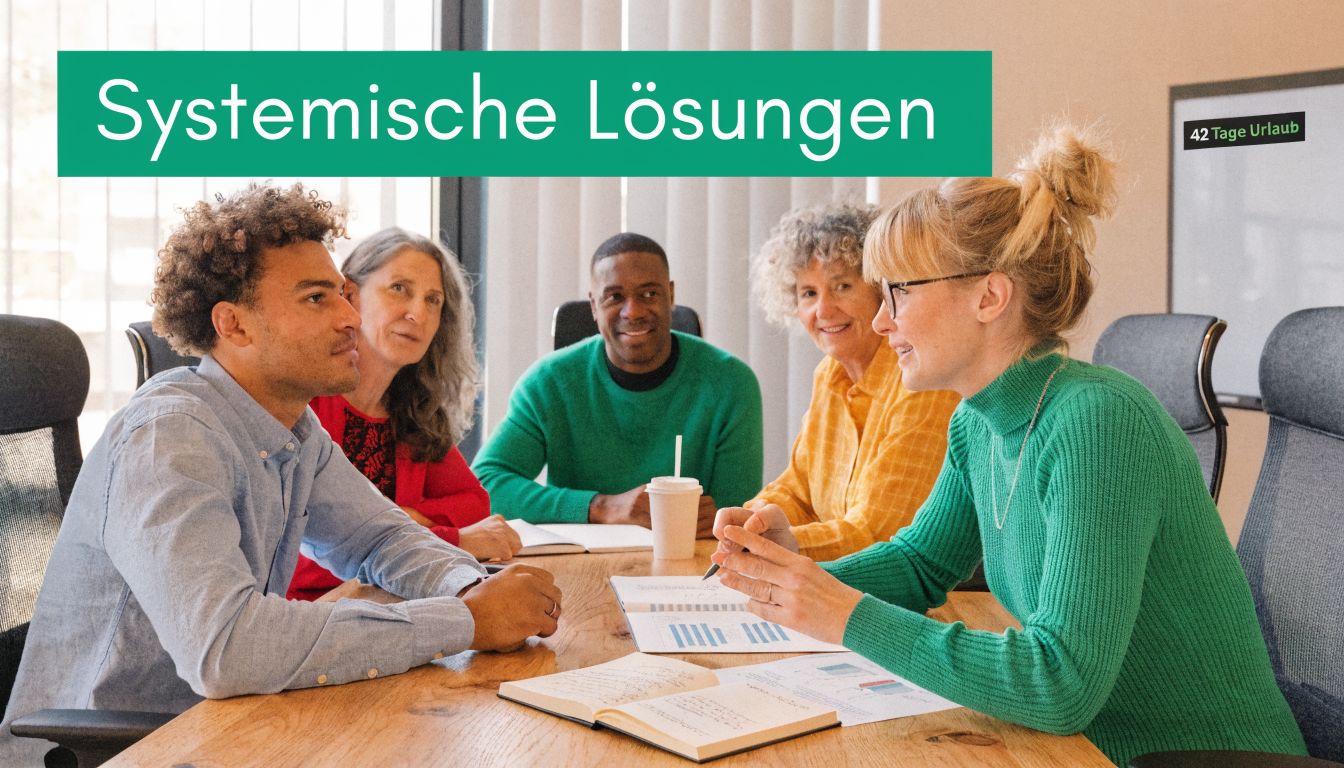 Ein diverses Team von Fachkräften führt ein professionelles Meeting in einem modernen Büro für systemische Beratungen durch.