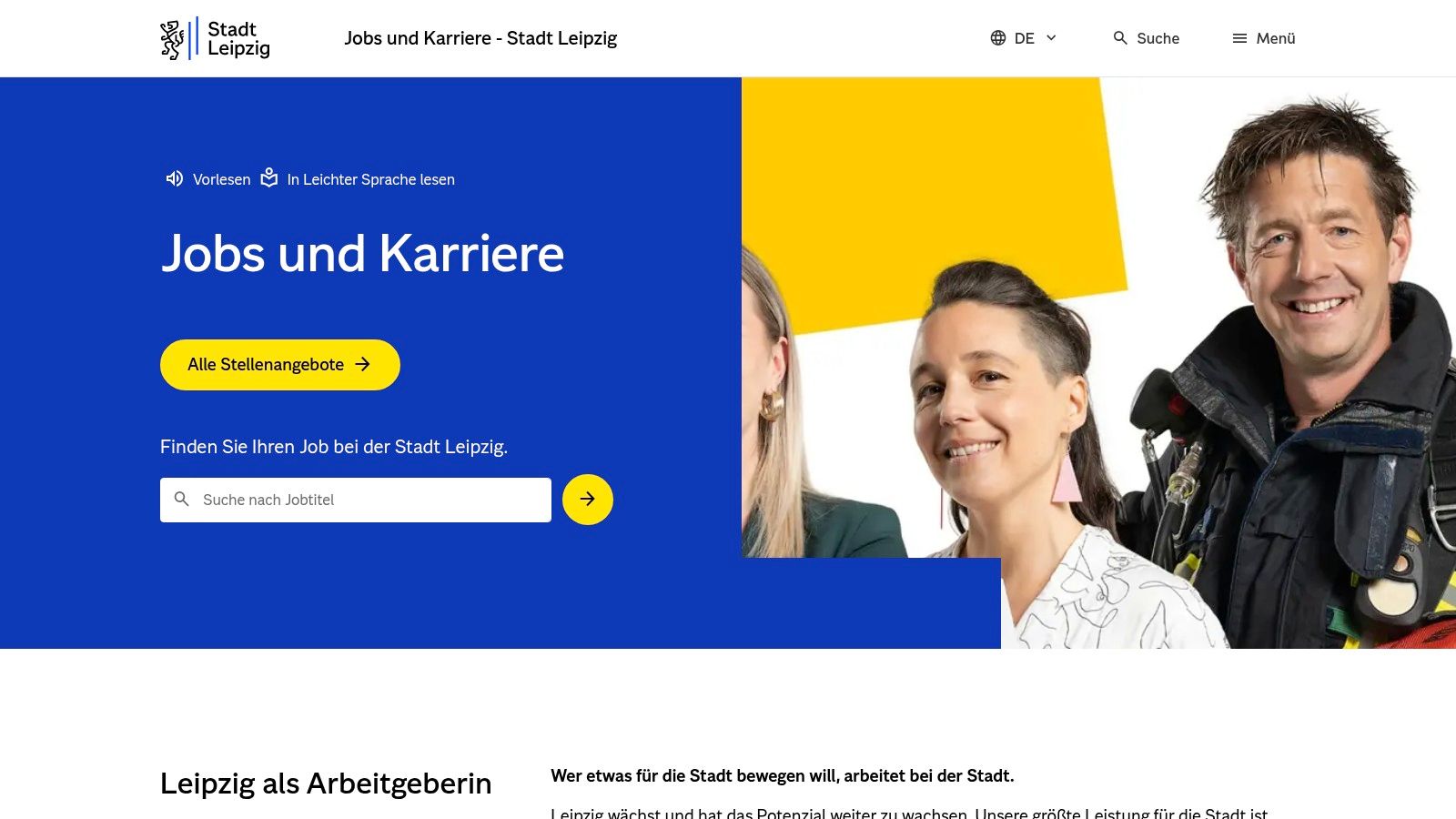 Karriereportal der Stadt Leipzig