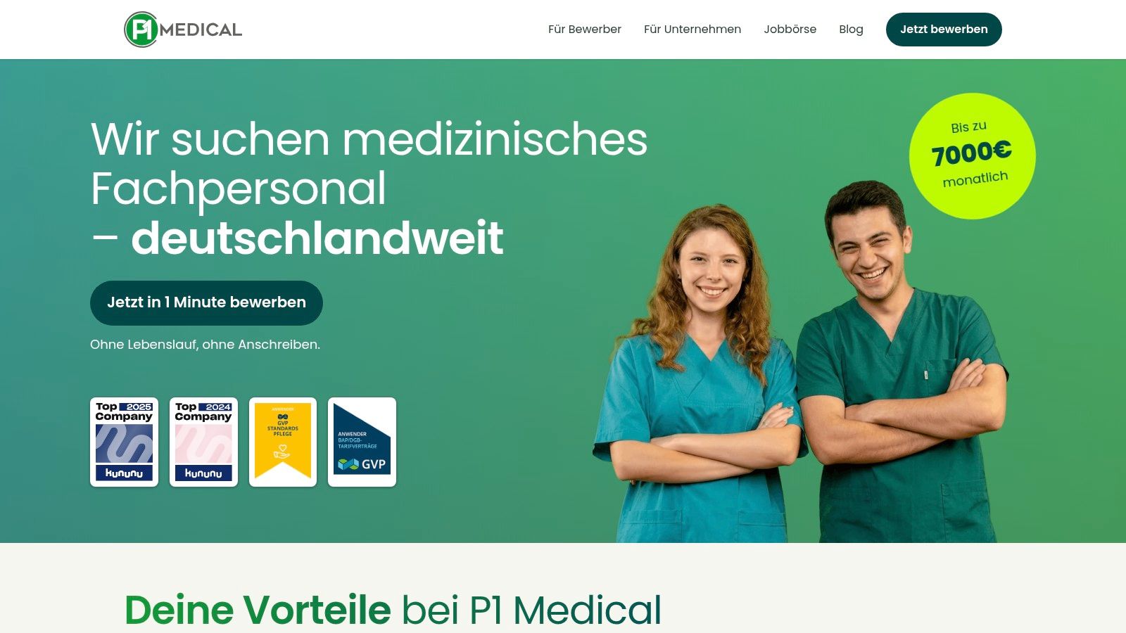 Screenshot from https://p1-medical.de