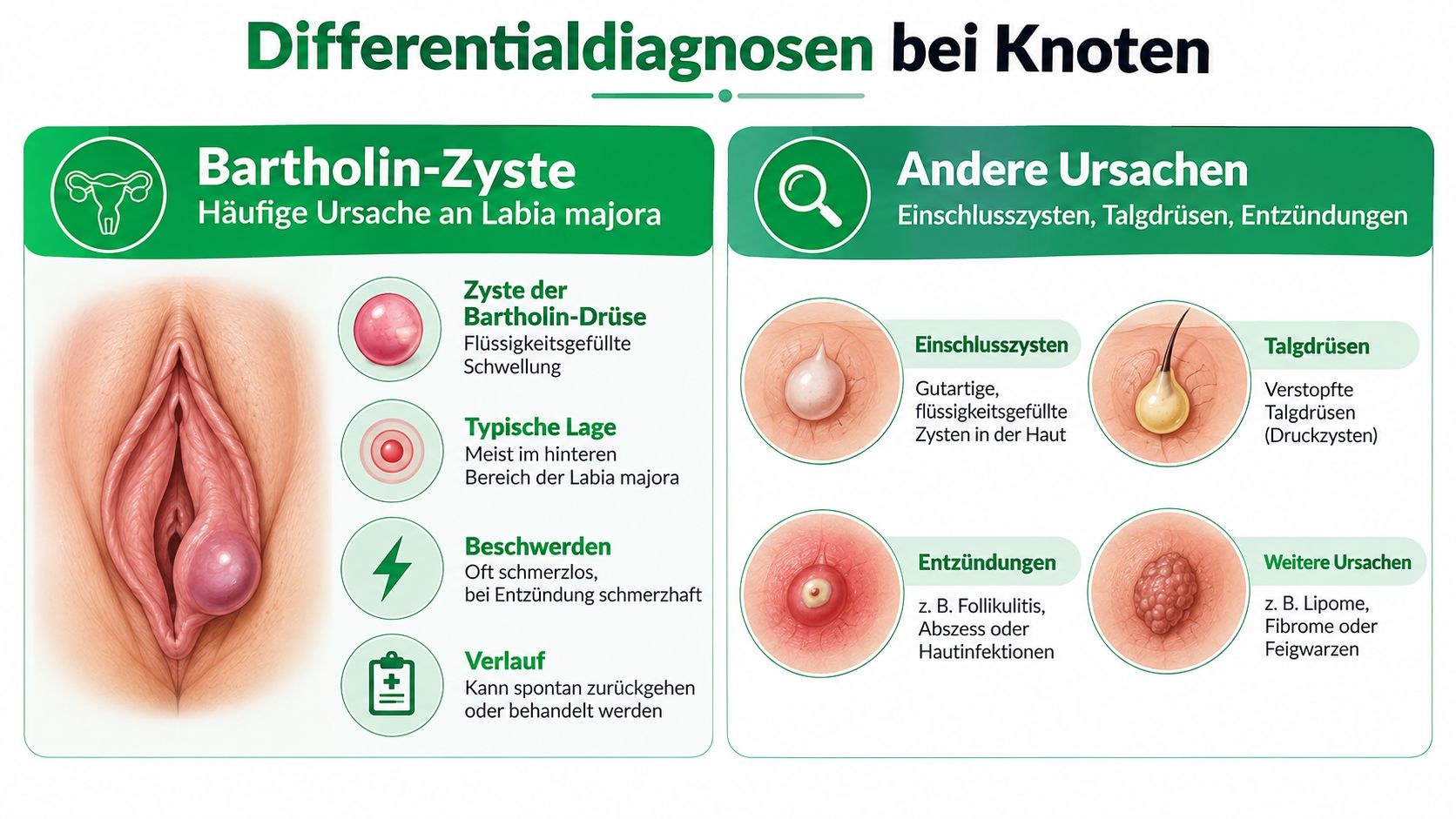 Andere Ursachen für Knoten an der Schamlippe